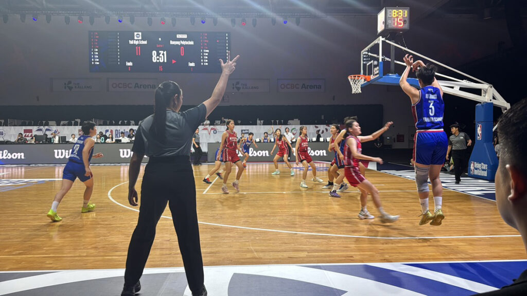 Girls' division game action at the NBA Rising Stars Invitational, Singapore