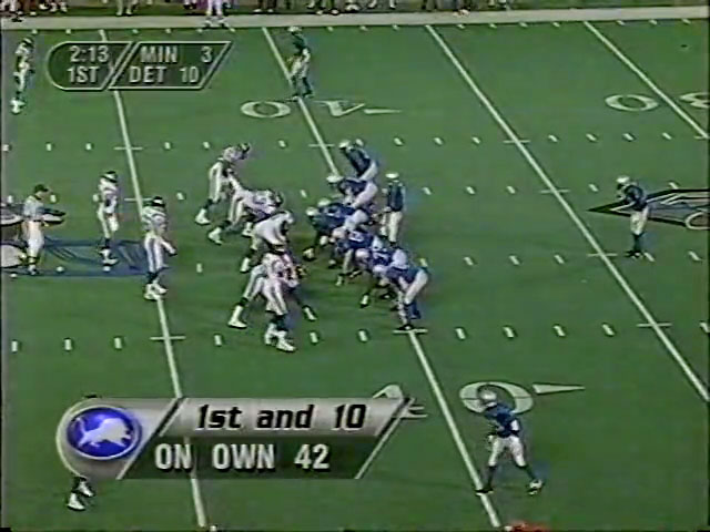 Early FOX Sports NFL broadcast graphic from the network's first season covering the league, showing the scoreboard and a separate down and distance bar